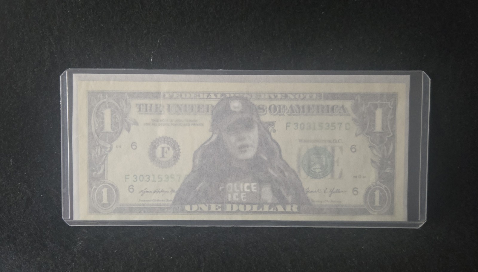 KRISTI NOEM. Hand Painted. New Bank Note. Real USD Dollar Bill. COA.