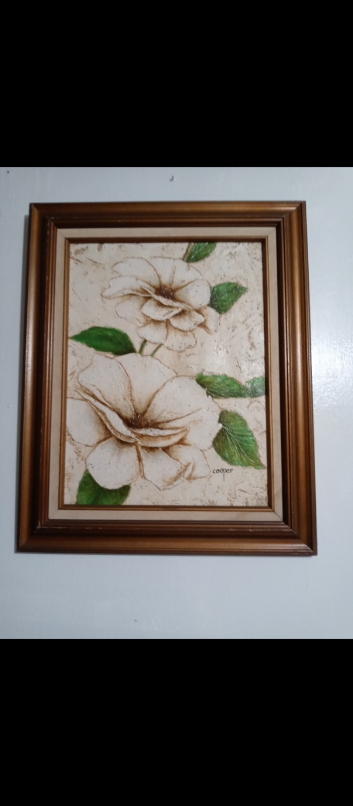 Mid Century – Oil Canvas Artwork – Framed Painting – W. Copper 21″×17″