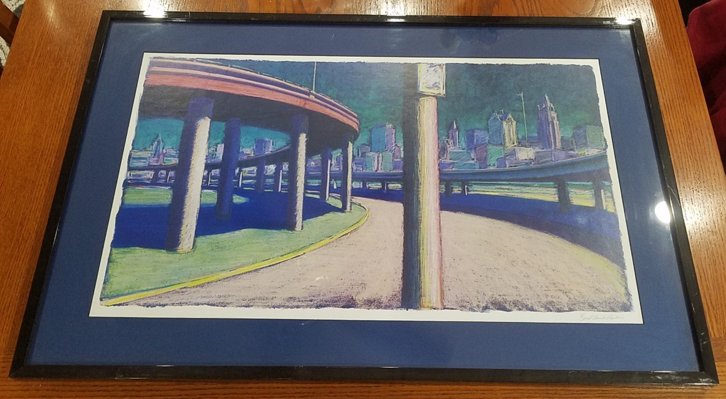 Large Brad Vanderventer Original Chalk on Cotton Paper. and Pencil Signed/Framed