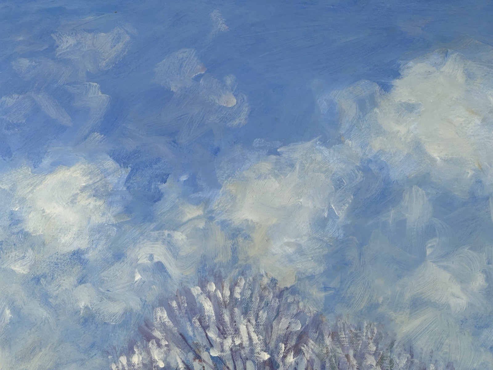 Donald J Wonderling Oil Painting «After a Wet Snow Storm» PA Winter Scene 26×38”