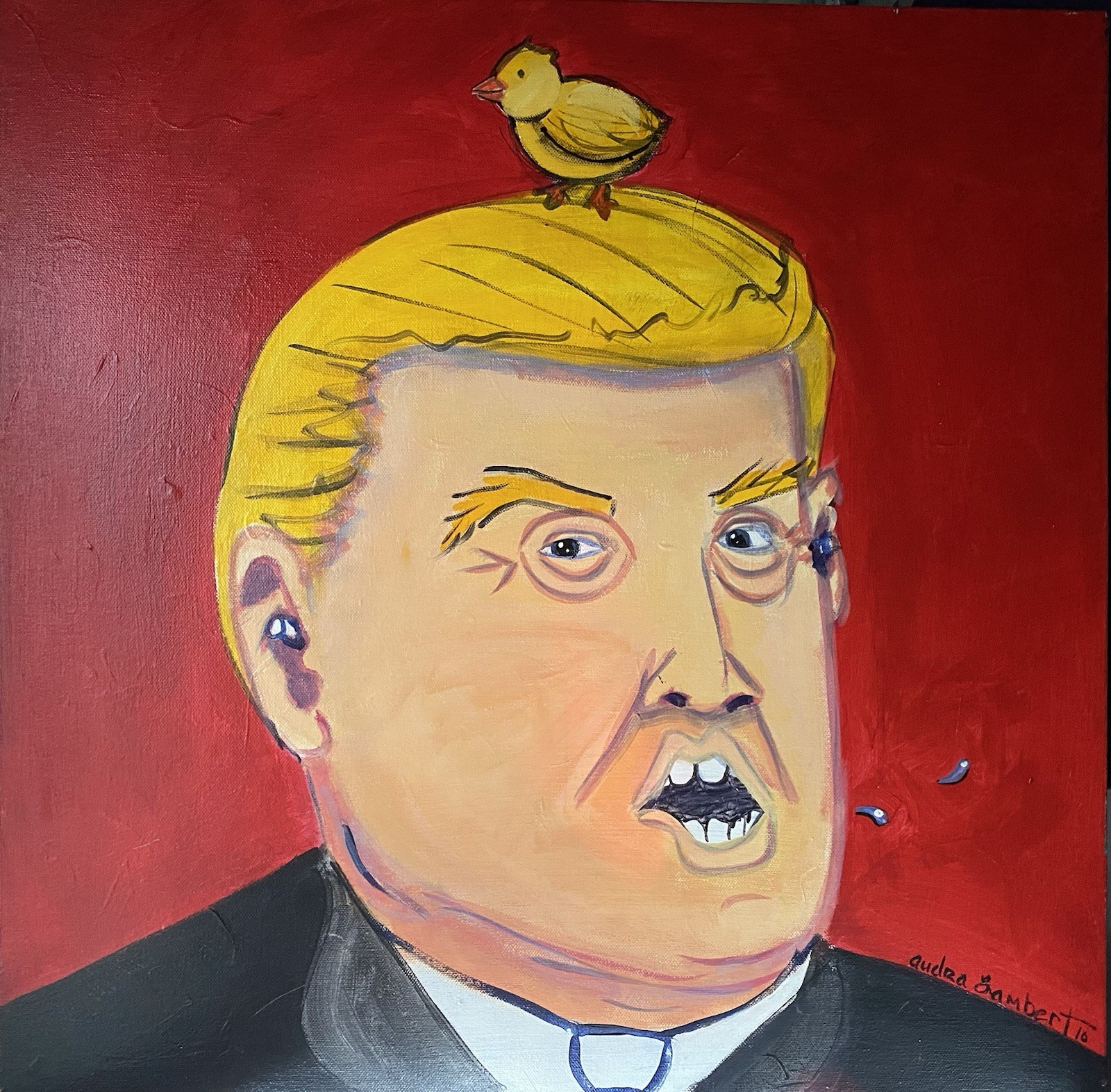 “Put A Bird On It” Acrylic On Canvas 2016 Artist Audra Lambert