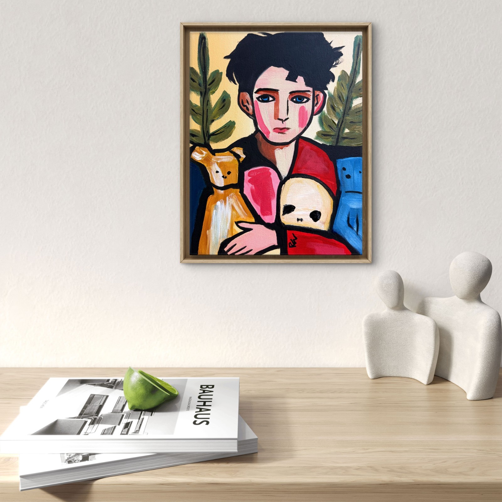 Original Expressionist Hand Painted 11×14 Acrylic Signed Canvas Art Memento Mori