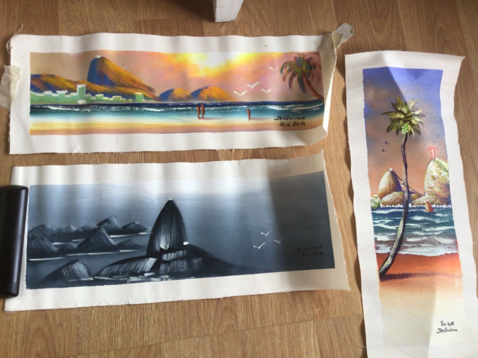 2014 RIo Street Art by Jeronimo on Canvas unframed lot 3