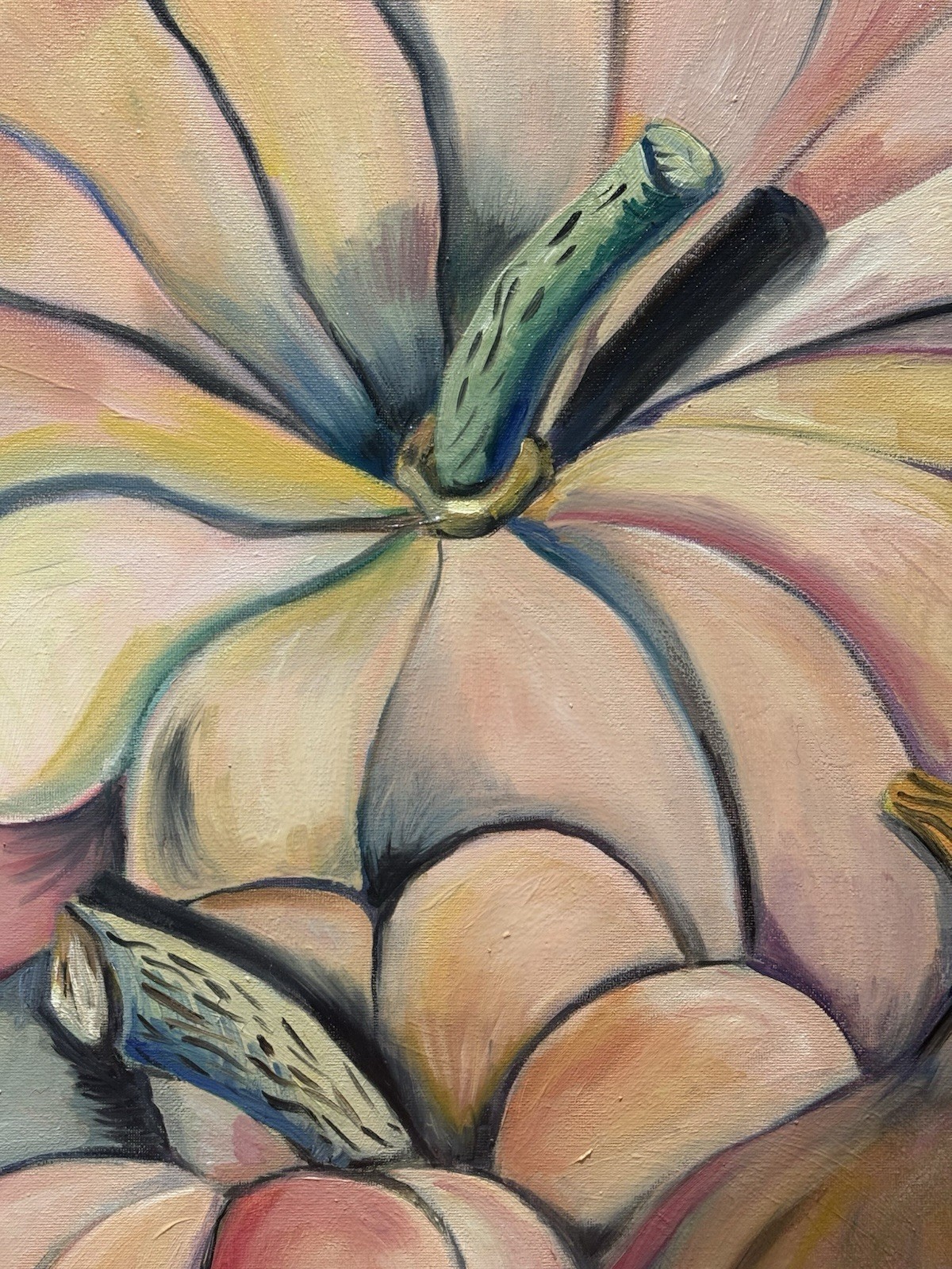 Melissa Bollen Fall Pumpkins Gourds Harvest Oil Painting New