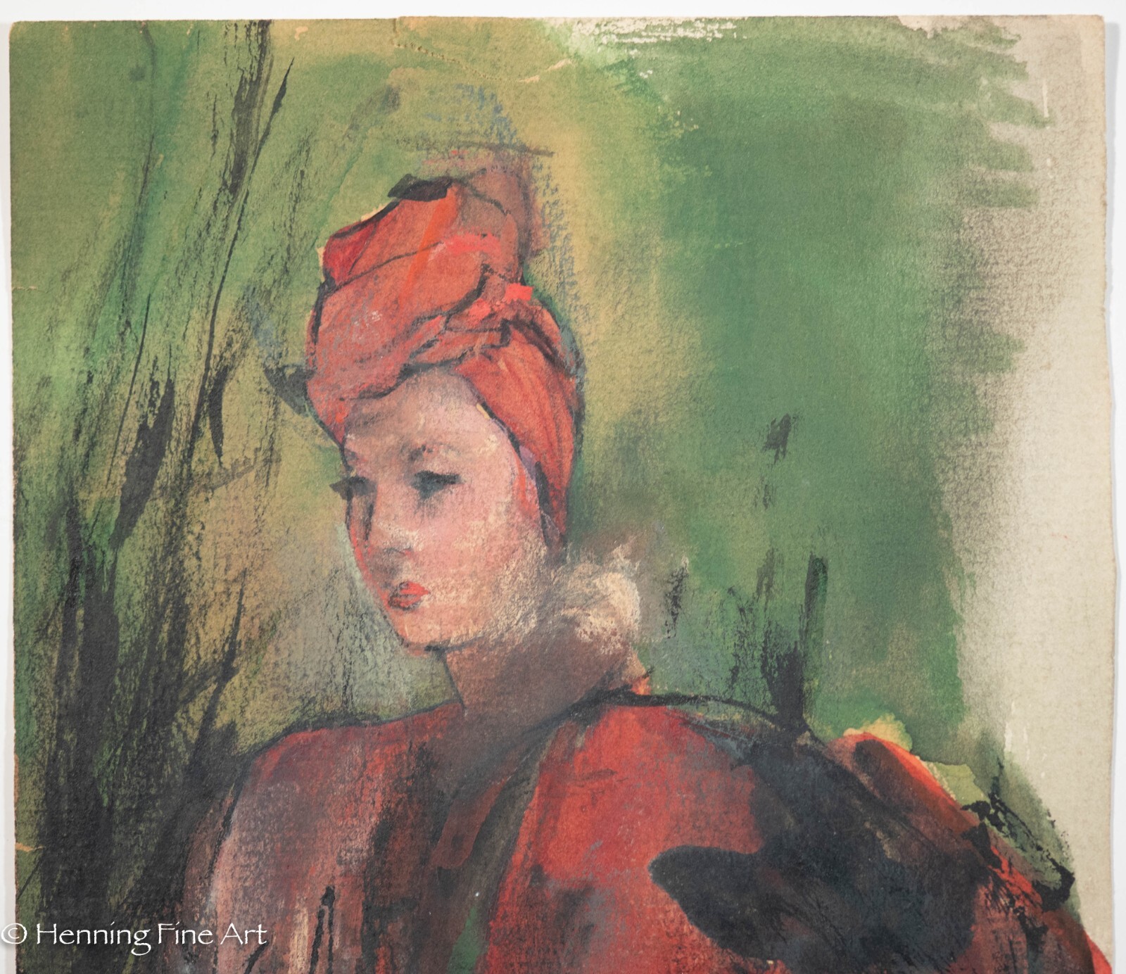 Beautiful Vintage Carl Shaffer Impressionist Figural Fashion Painting WPA Art 1