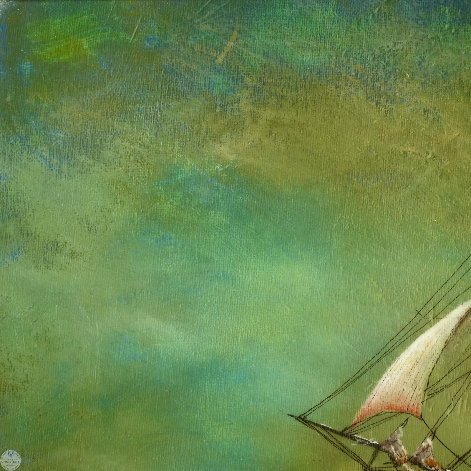 Vintage Seascape Marine Acrylic Painting «Fog Ahead» By George L. Fredricks