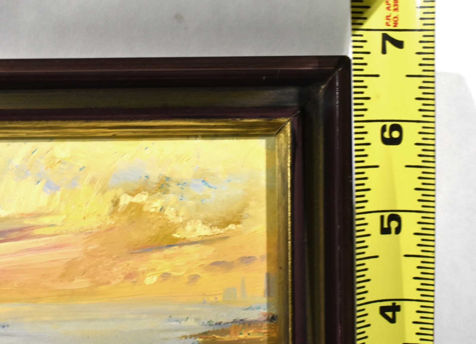 Original Dagmar Glaser Lauermann Small Oil Painting Blick auf Stralsund 1984