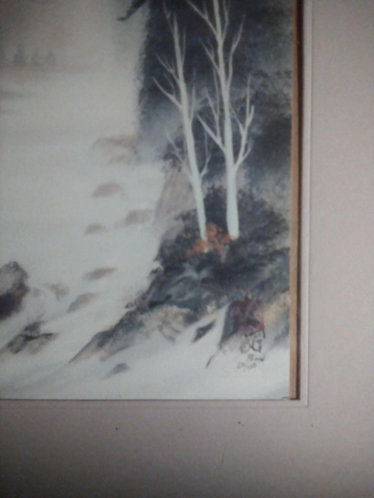 POON TAI TO «Spring Sound» ORIGINAL PAINTING WATERCOLOR ON CHINESE SILK