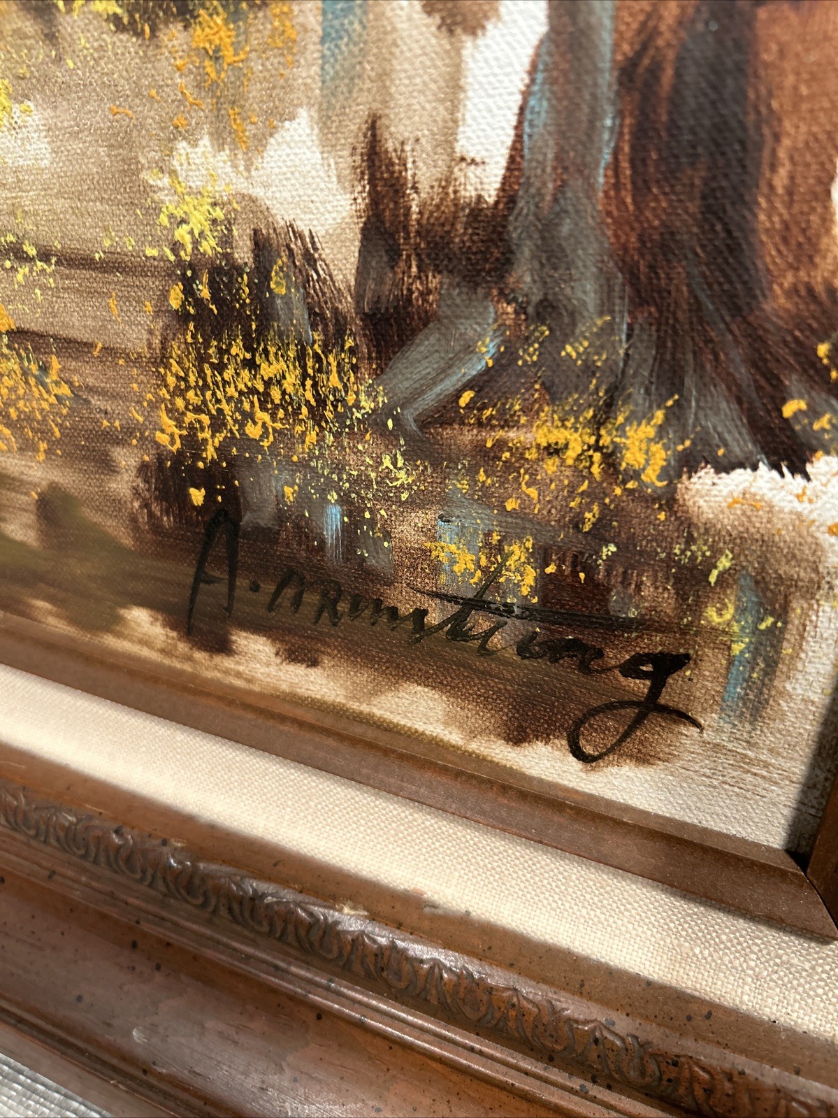 Signed~Framed Oil Painting By Impressionist A Armstrong~Paris Street
