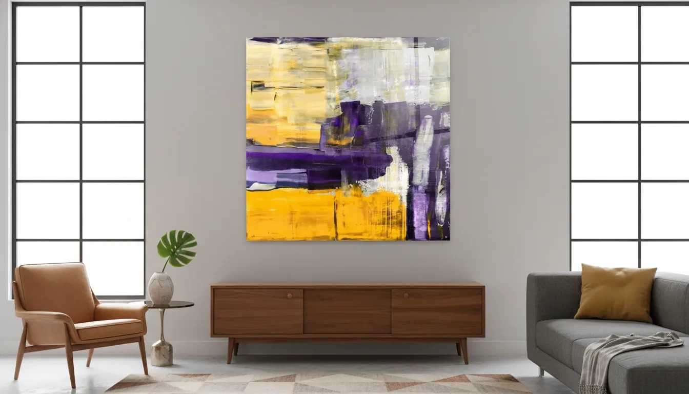 Abstract Expressionism Vintage 150x150cm Arcyl Glass Pop Art / XXL Pictures / Modern