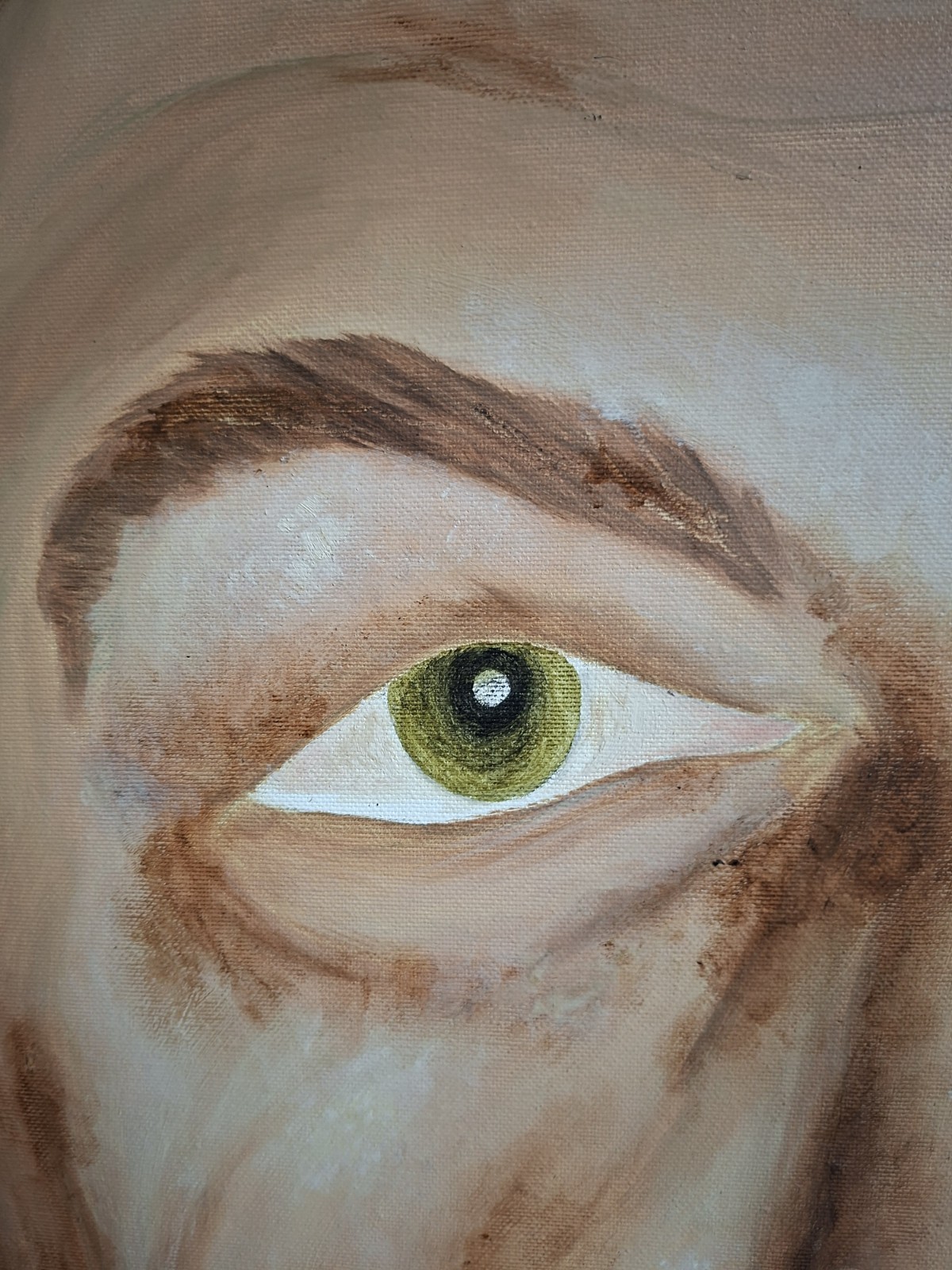 Oil Painting Abstract Expressionism Original Artwork On Canvas Portrait Face