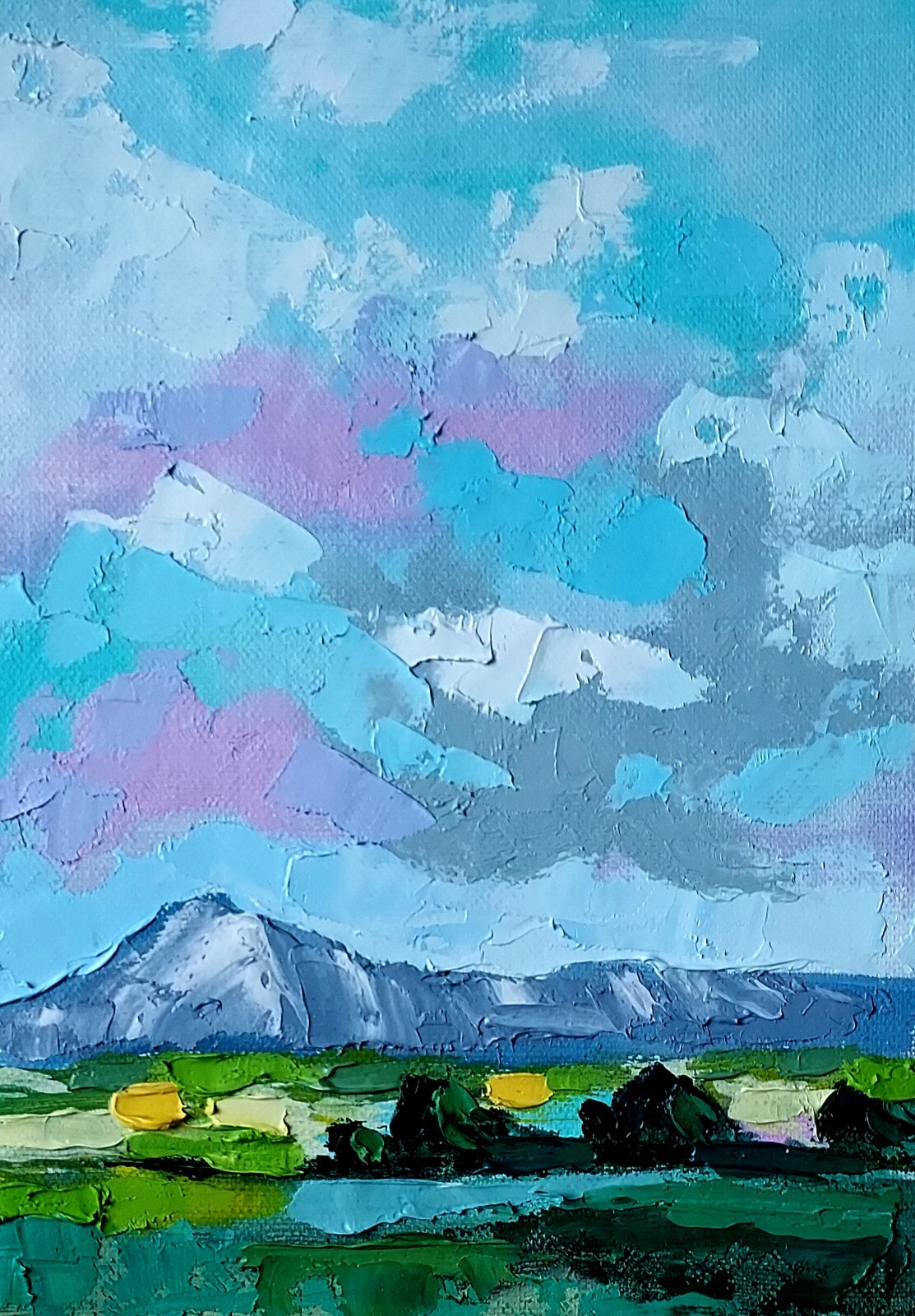 Original Oil Painting Field Landscape Vermont Landscape 6×8 inches