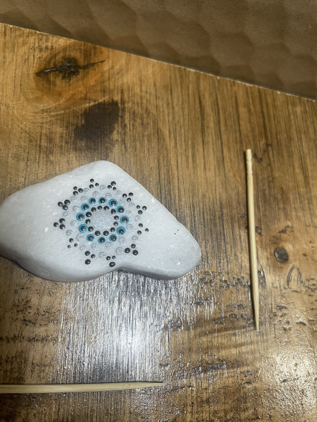 hand painted river rock stone art