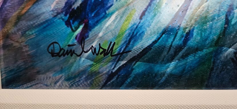 Original DANIEL WALL «The Light Is Always On» Mixed Media on Metal Signed-COA