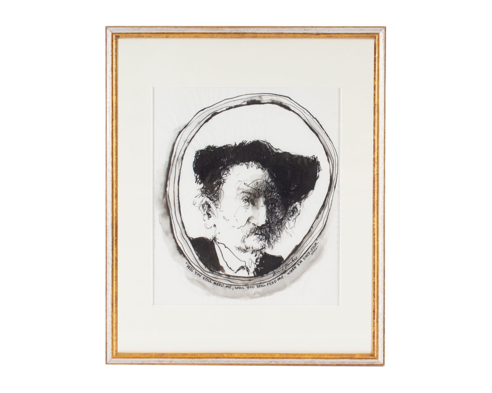 James L. Bruch 1969 “Will You Still Need Me” Ink Painting
