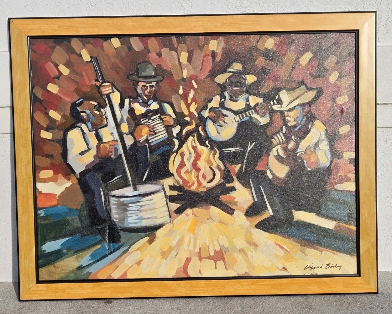 American artist Clifford Bailey, hand-signed. 36X48 Original Oil On Canvas