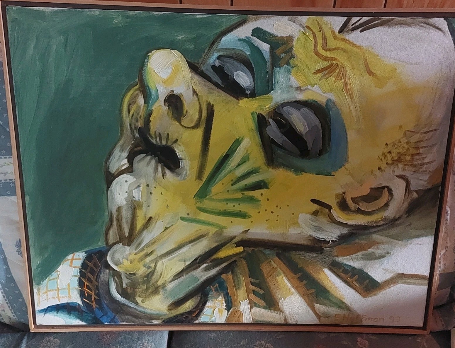 E Hoffman bed of dust original painting expressionism