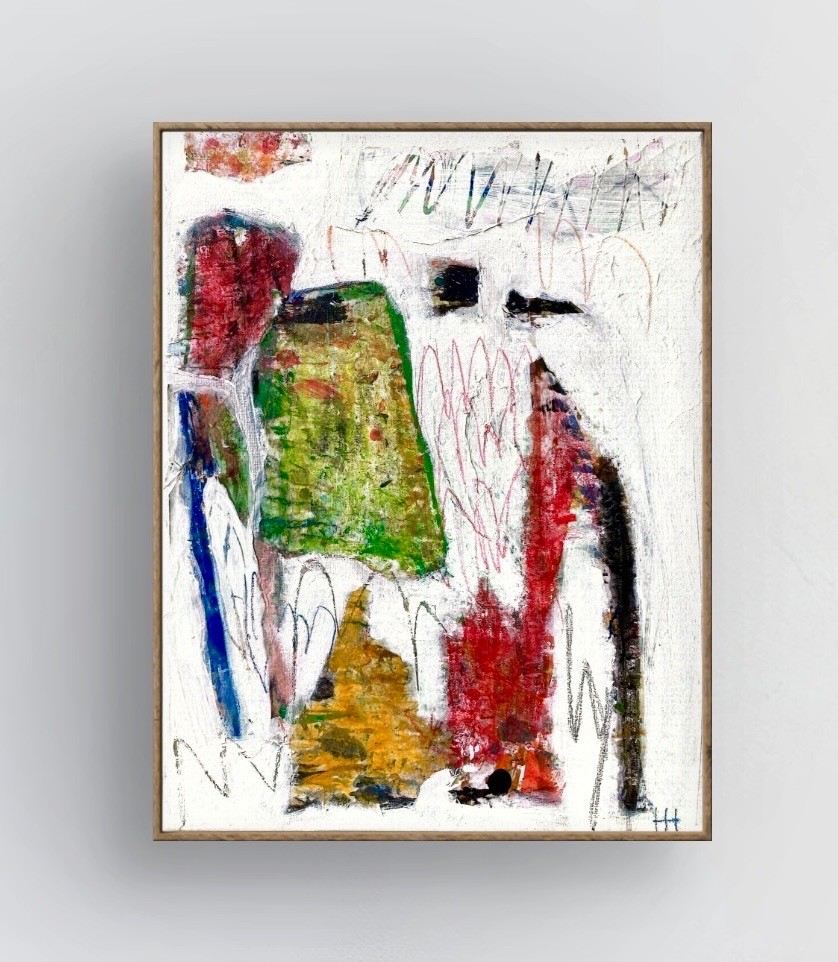Hand Painted Abstract Colorful Acrylic 11×14 Canvas Painting, Holly Hammond