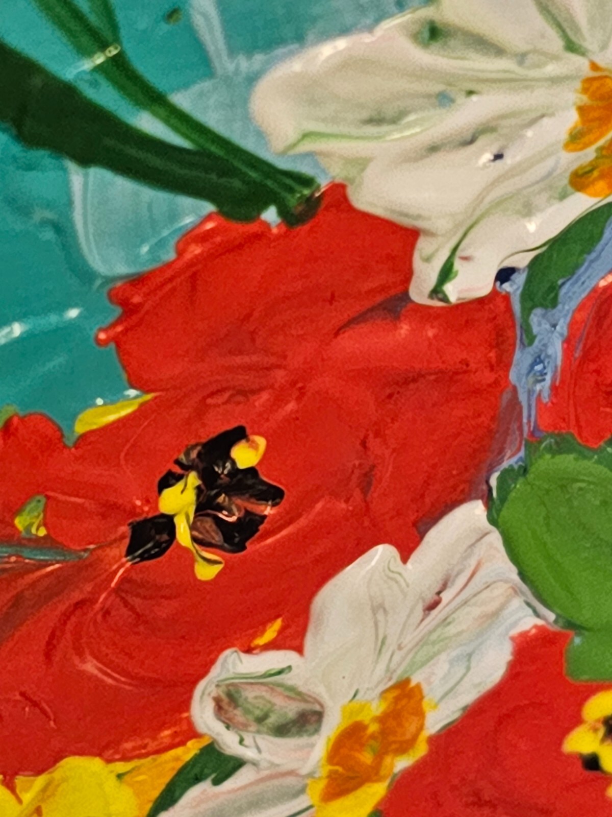 Bouquet of flowers in acrylic original Painting Flowers Art Still life