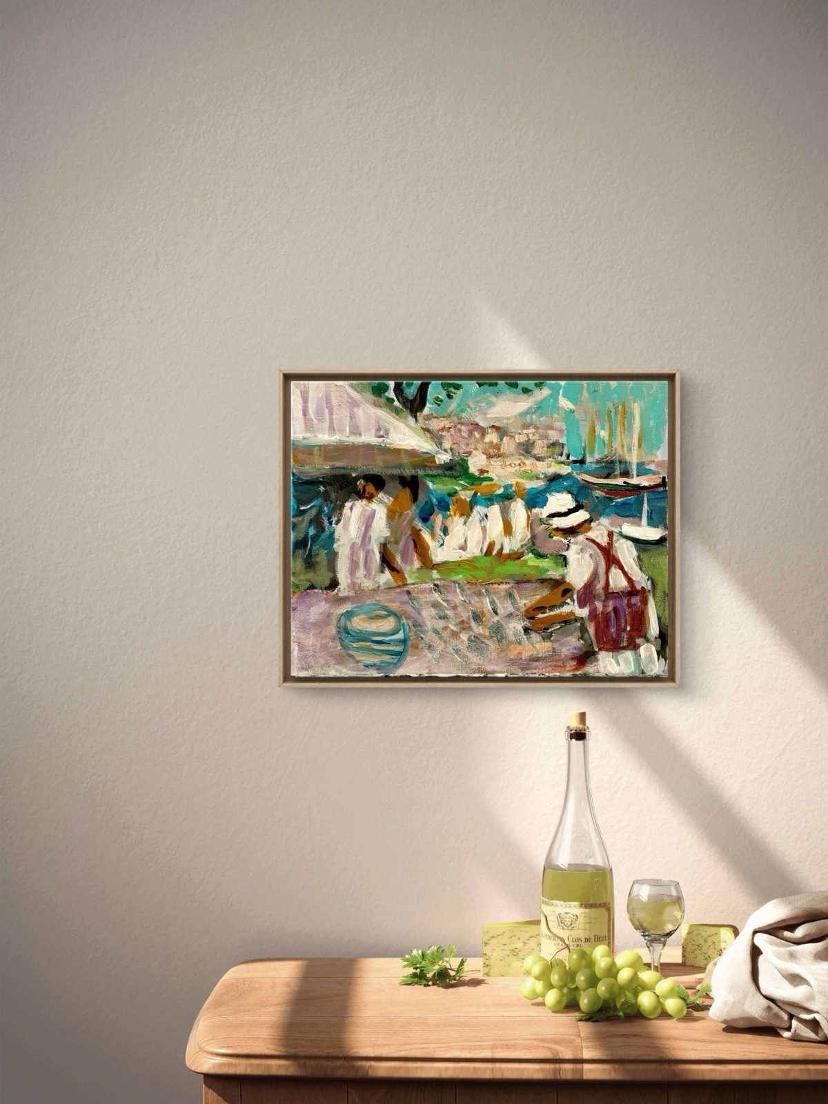 Landscape Impressionism “Market Day”Сanvas wall art signed 11×14 Original