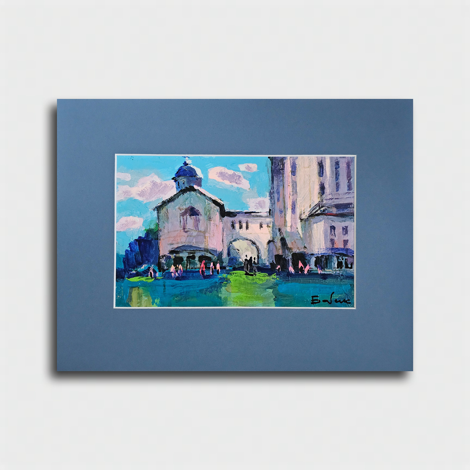 Oil painting Monastery Ukrainian painter canvas Unframed original landscape
