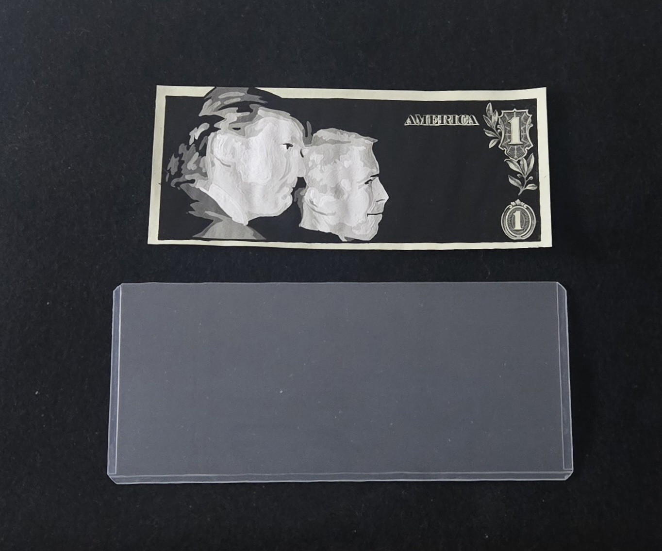 TRUMP. EPSTEIN. AMERICA. Hand Painted. New Bank Note. Real USD. COA