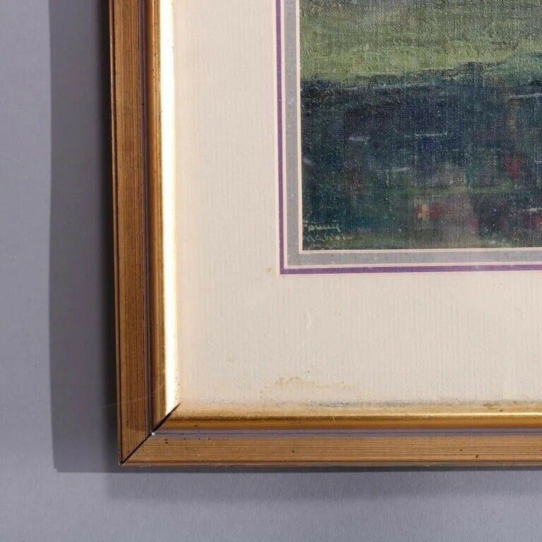 ANTIQUE ARTS & CRAFTS IMPRESSIONISTIC LANDSCAPE PAINTING