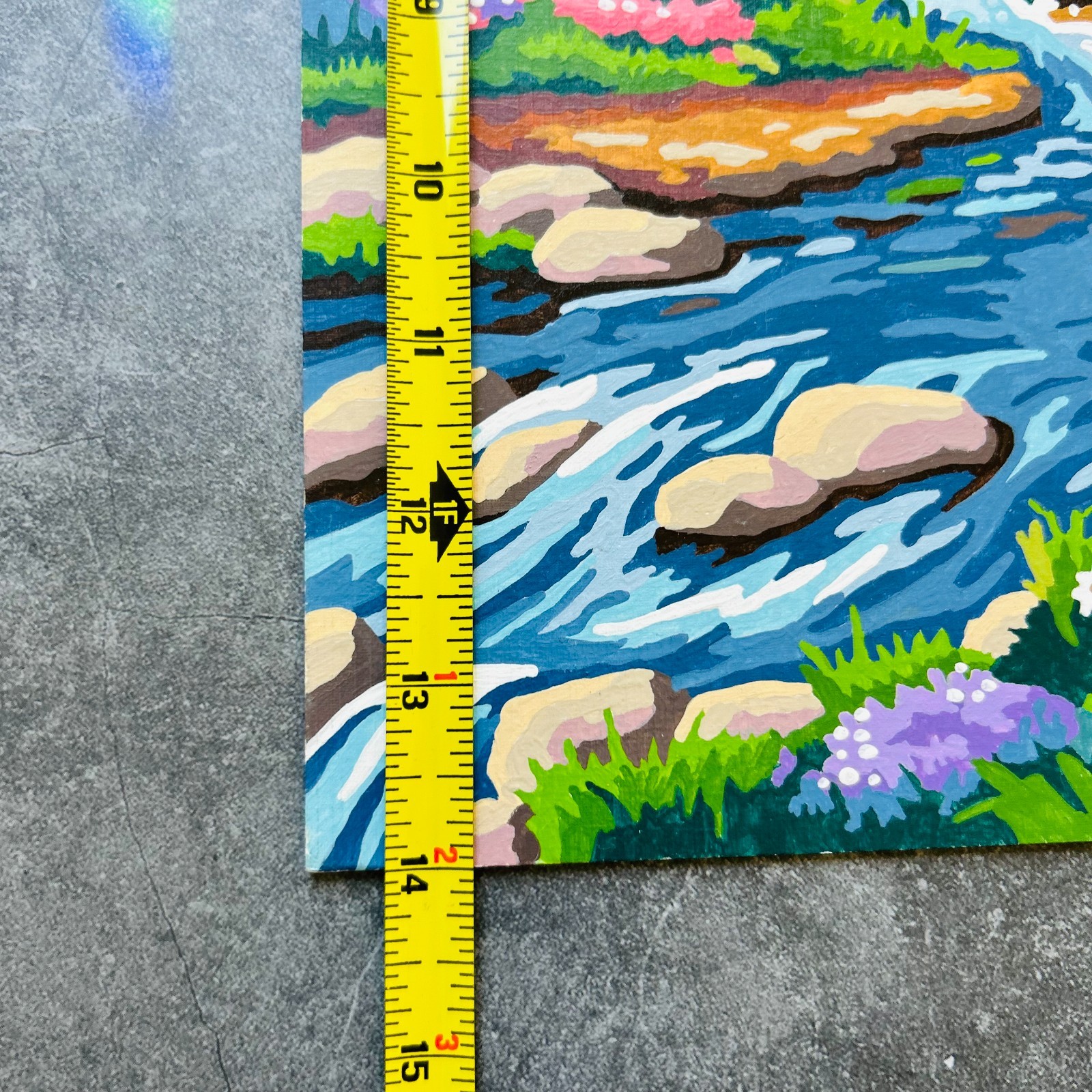 Down By The Old Mill Stream Paint by Number Painting Completed 14×11″
