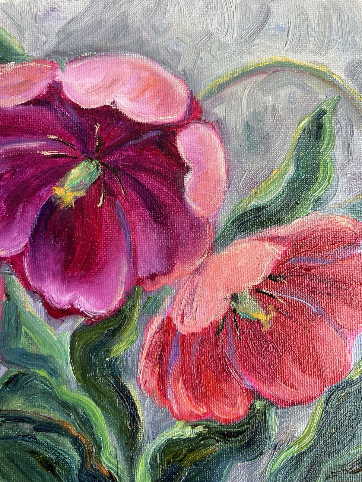 Original Oil Painting Tulip Flowers Wall Art Floral Wall Art 8×10 Wall decor