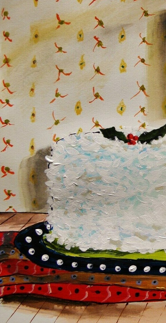 Original Bakery Sketch Cake Food Watercolor Impressionism