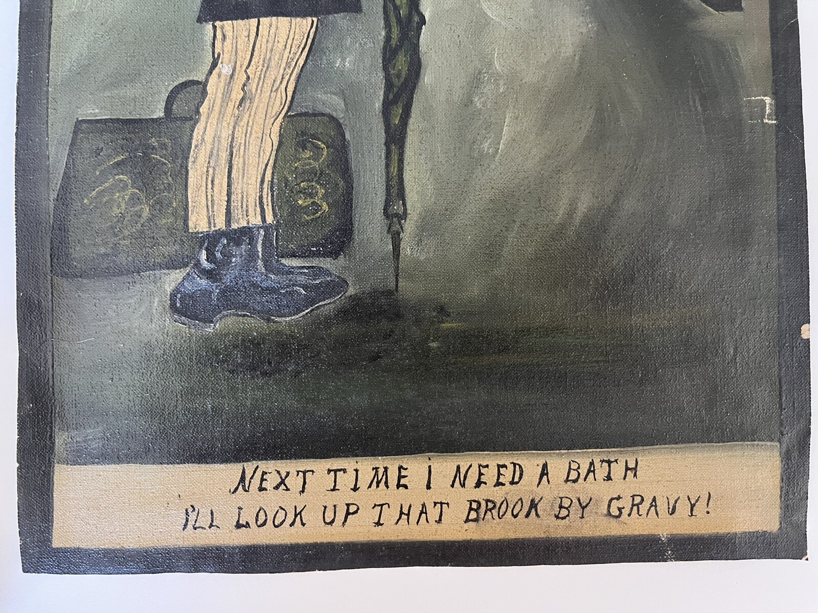 Early 20th century mystery illustration – oil on canvas