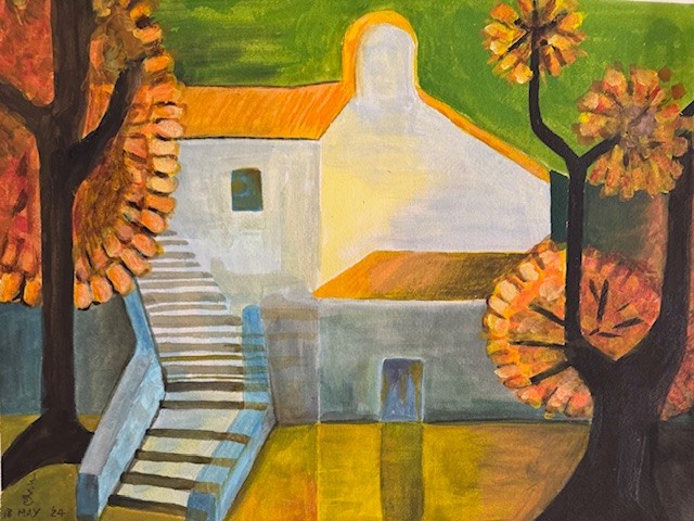 A Home and Orange Trees Inspired by Louis Toffoli