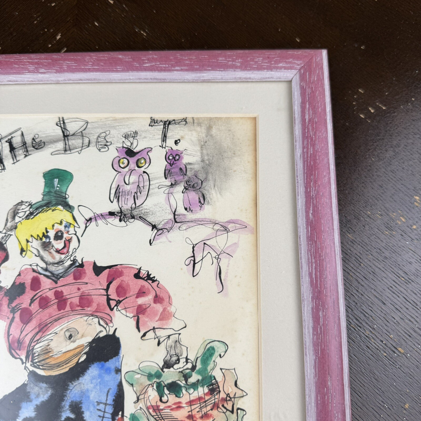 Original Signed Framed Art Dancing Clown Gypsy Laurie Julian Victor Pancho Picol