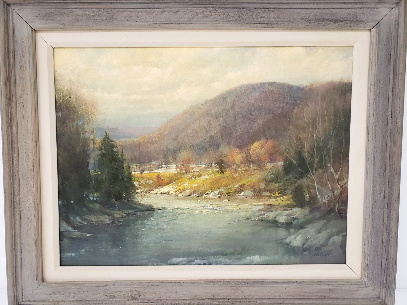 George R. Wilson 1983 «Vermont April» 18″x24″ Oil on Canvas