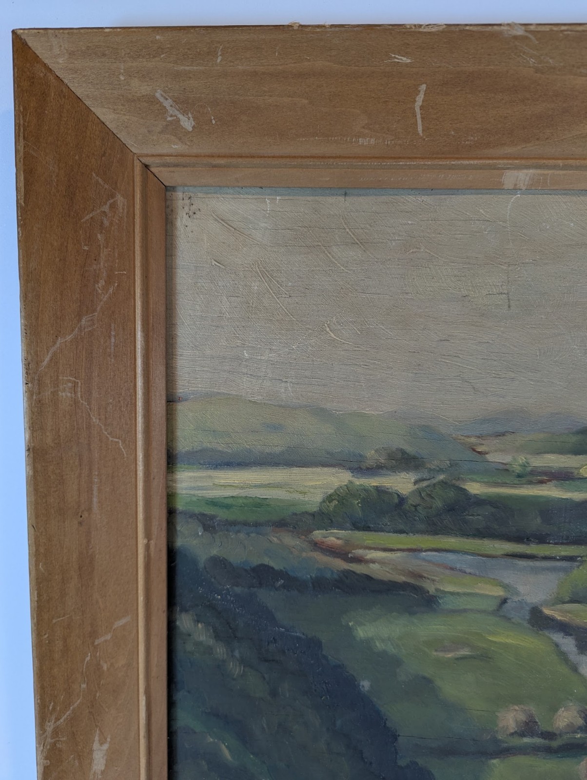 Untitled View From A Hillside, Oil(?) on wood, Alianello (1945)