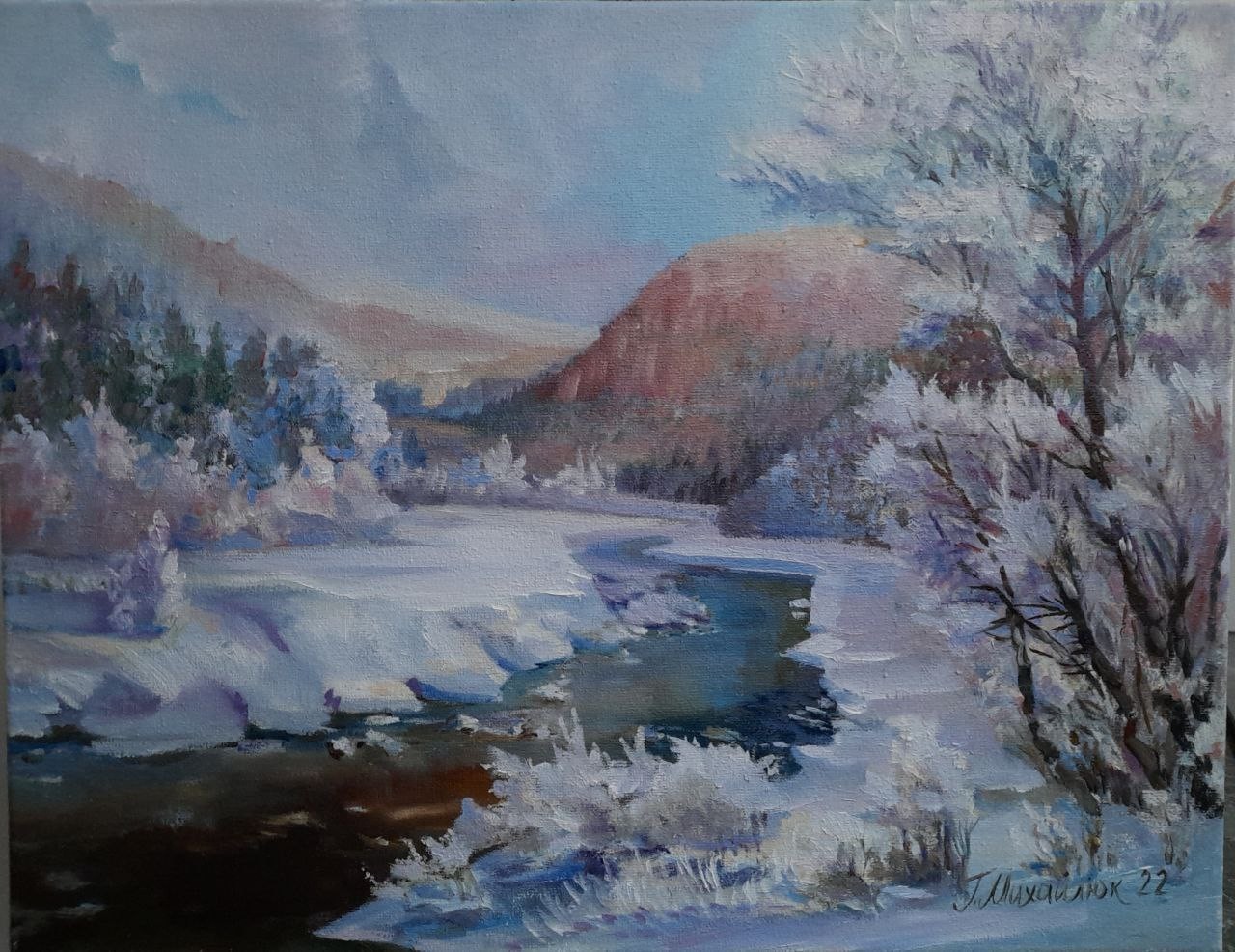 art 590 original painting 40×50 cm GM oil on canvas landscape modern realizm