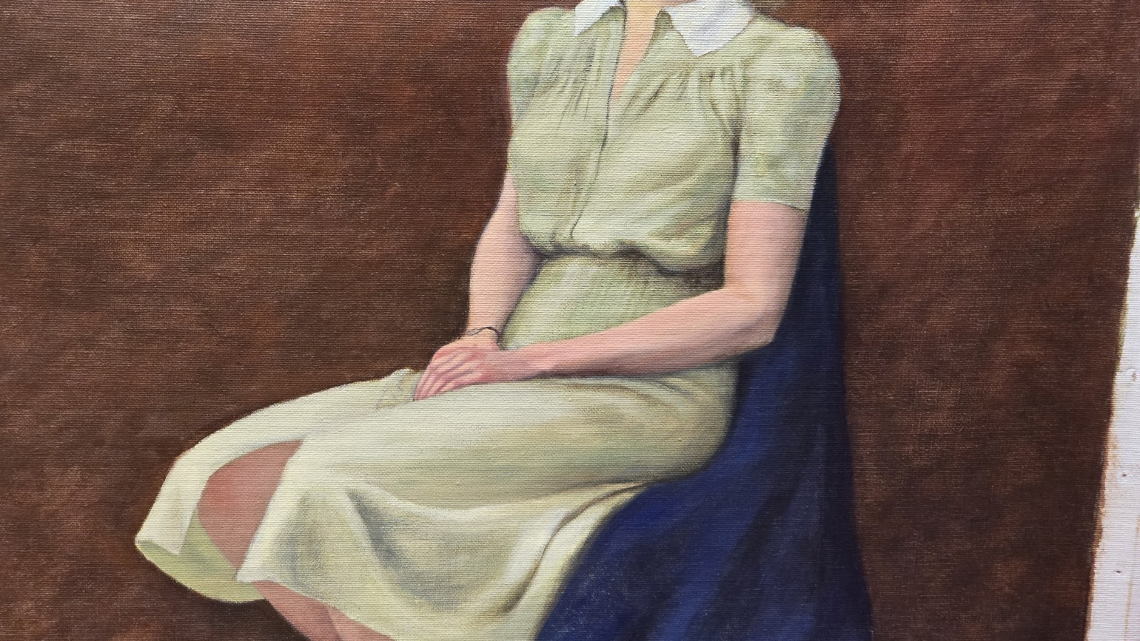 Original Oil Painting Portrait of Joyce Owen M Shaw 1982 PAFA 20×24