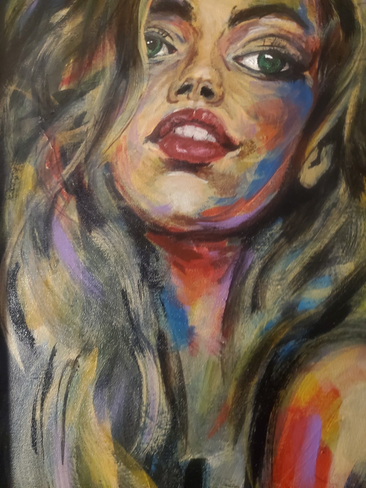“Painted Soul” – Original Acrylic Portrait on 16×20 Canvas