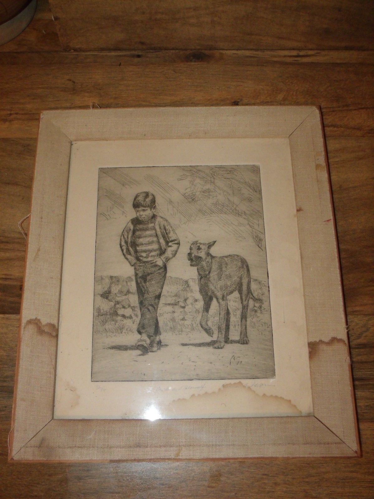 RARE Early Gunnar Anderson «Oscar & Beowulf» signed & #’d Print