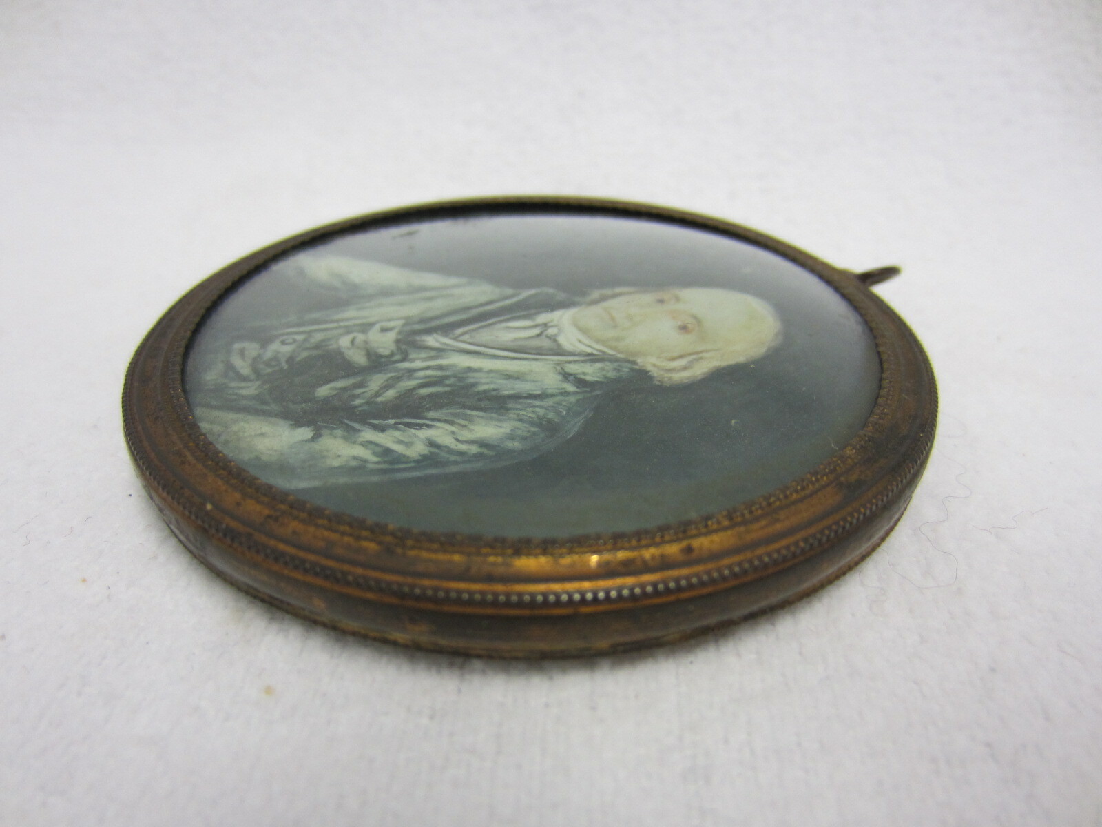 MINIATUR – Herren-Portrait – Biedermeier / Historismus um 1870 – Gouache/Papier