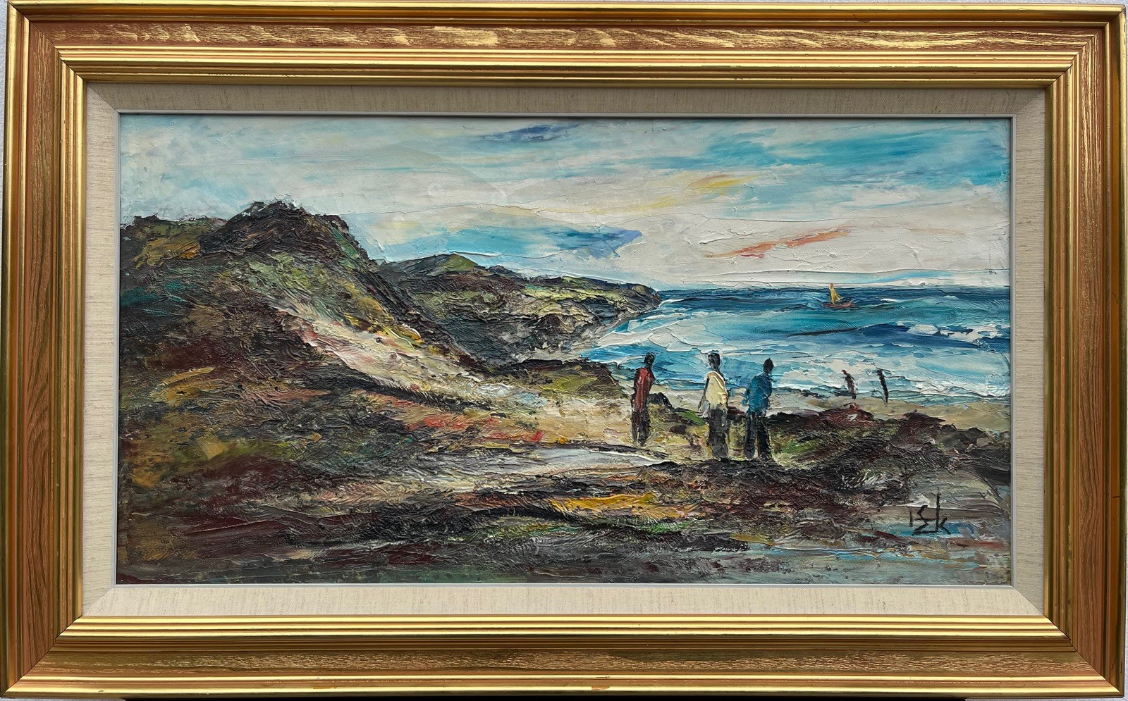 Hakon Ek Nielsen Expressionist Painting, Oil on Canvas, Framed