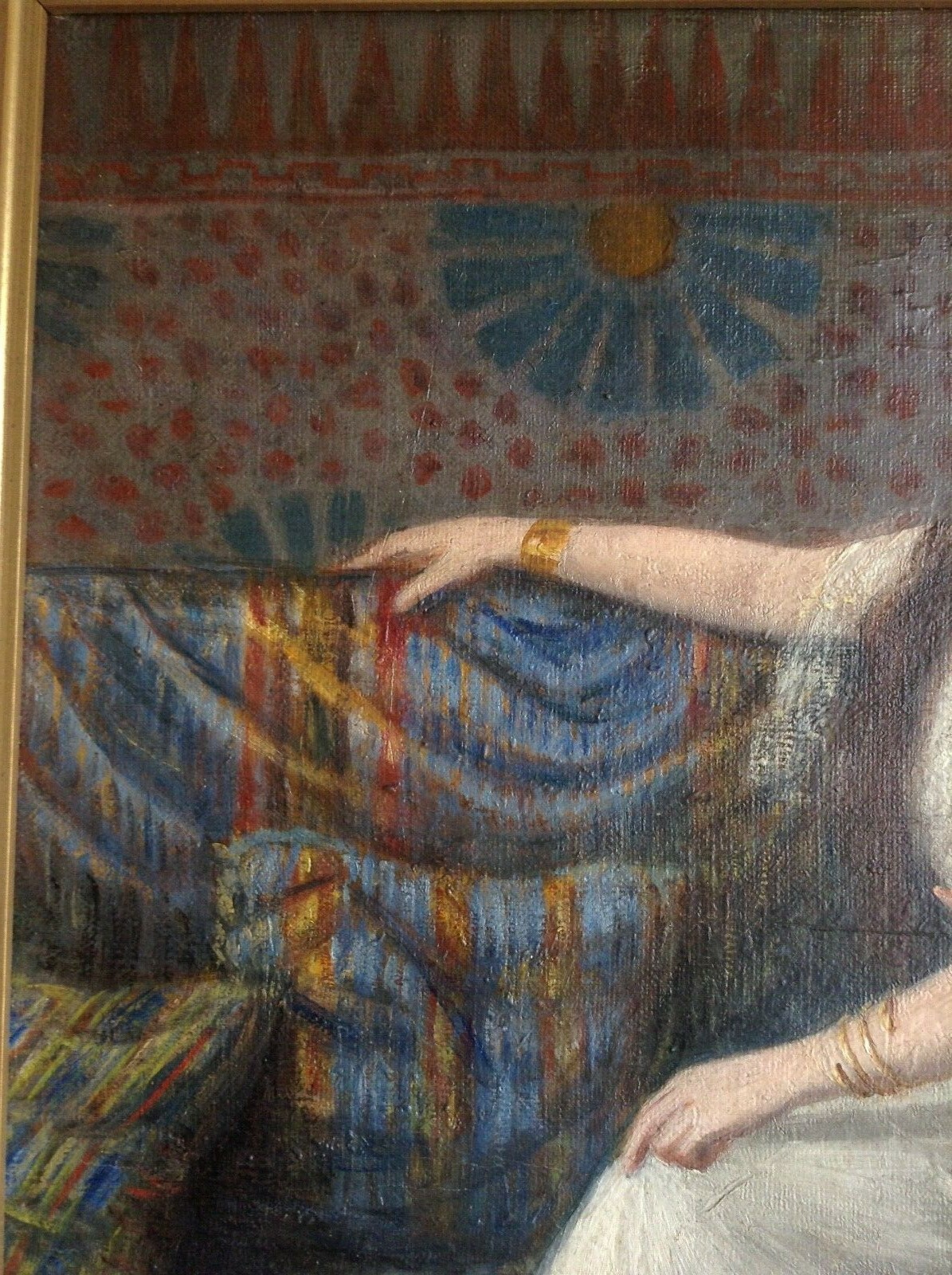M. CARTAILHAC (1880-1938) SIGNED PRE-RAPHAELITES OIL – PORTRAIT SARAH BERNHARDT