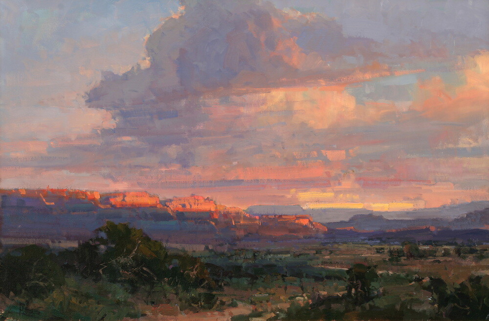 Arizona Mountain Landscape Oil painting Art Giclee Print Printed on canvas P1240