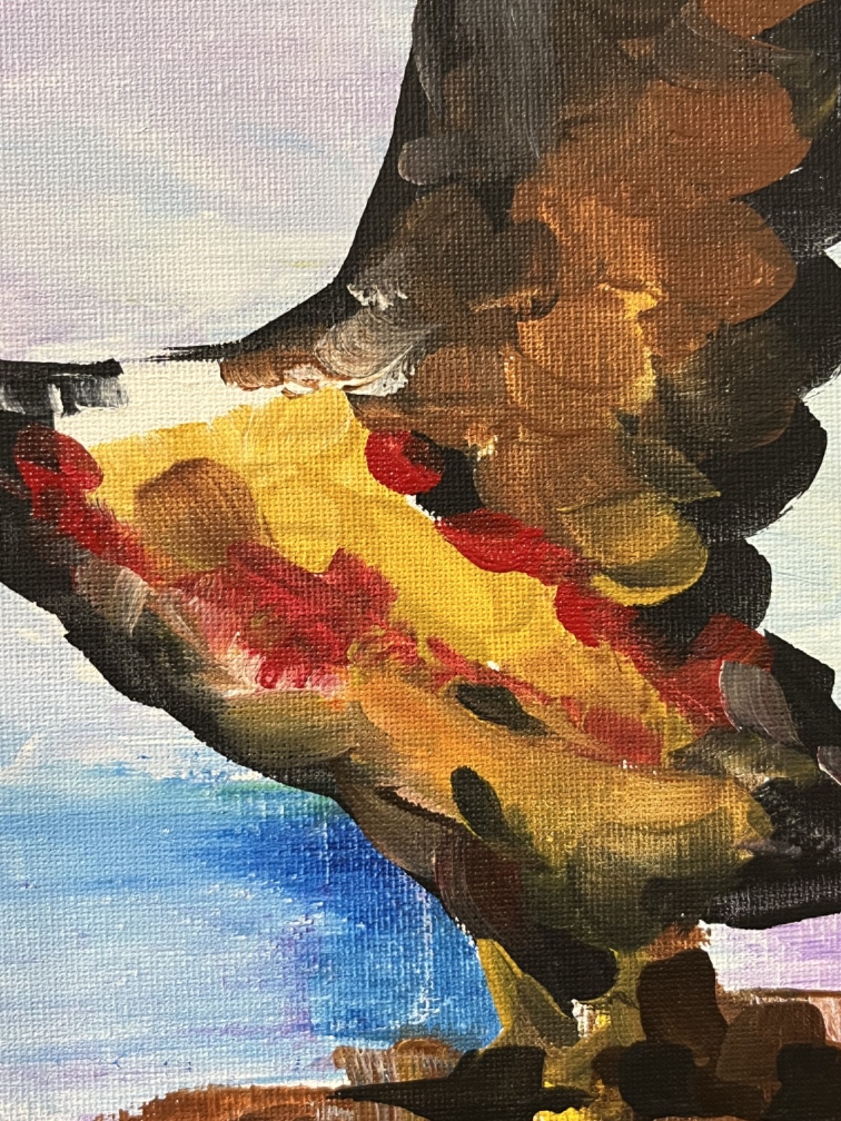 11×14 Original Flying Canada Goose Painting Wildlife Contemporary Bird Painting