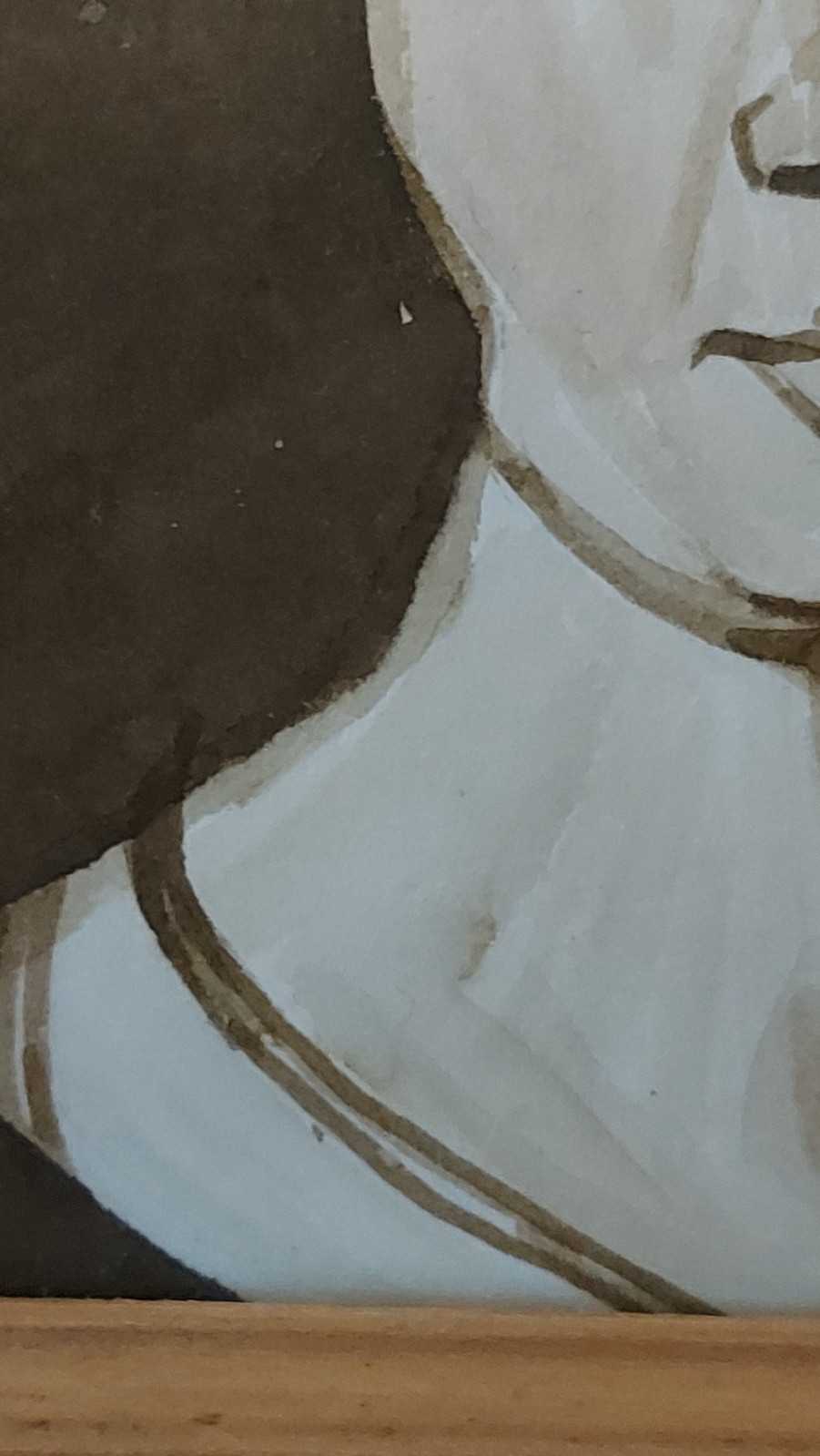 Original Painting «George Sand» – Signed, Zofia Kobytkova, 1989