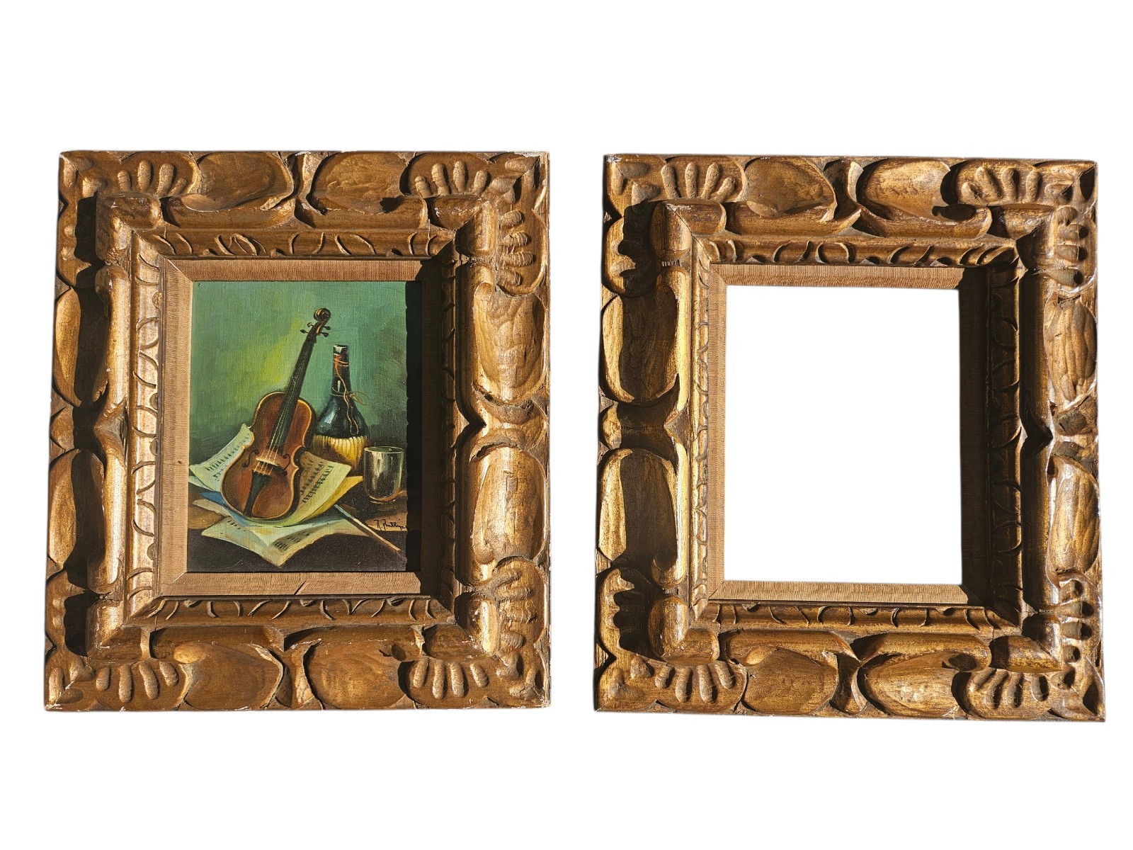 Oil Hand Painting On Wood Board And Free Matching Frame 8×10 Pictures 16x18Frame