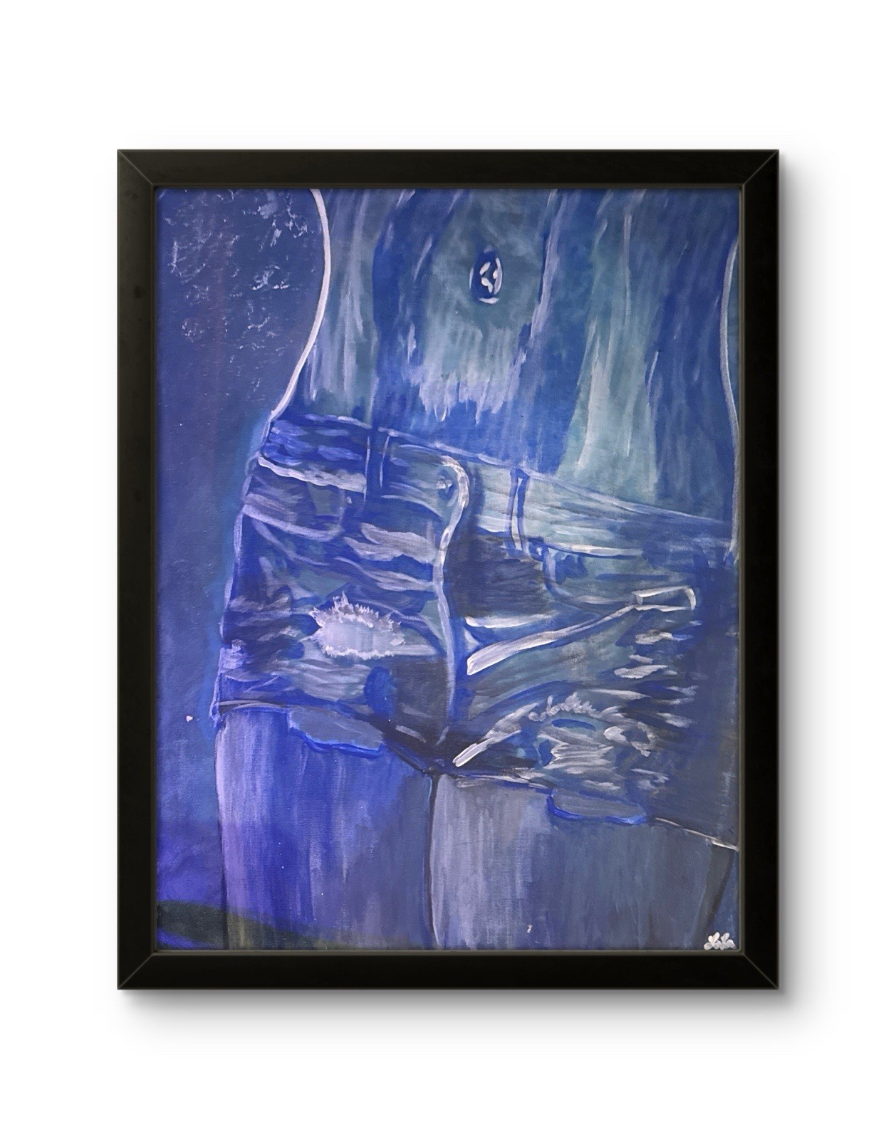 Monochromatic Figurative Expressionism 16×20″ – “Heartbreaker” PALETTE Art COA