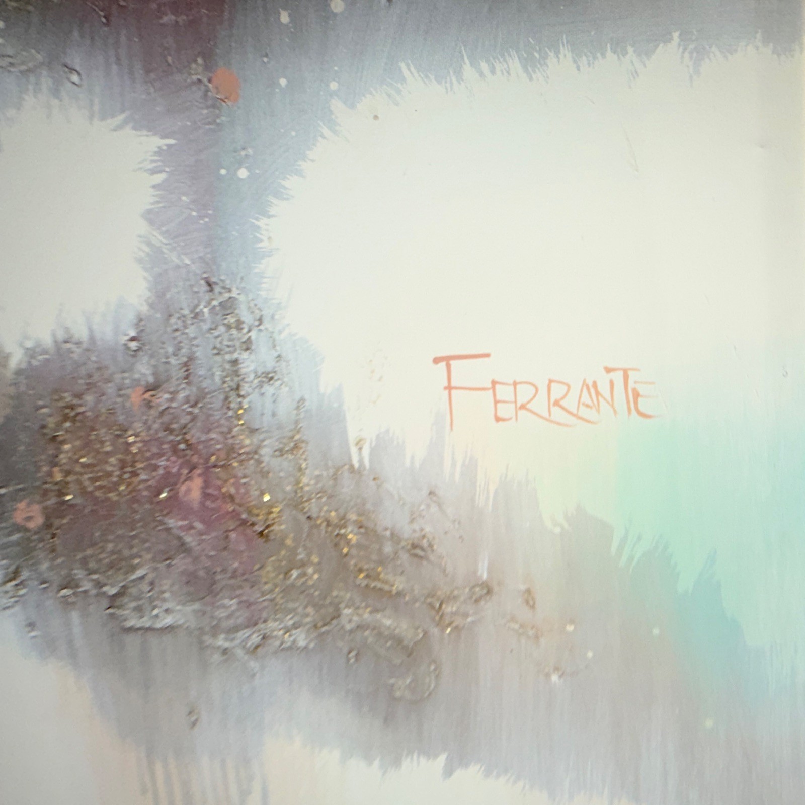 Ferrante Signed Framed Large Abstract Art Painting Wall Decor, Single Piece