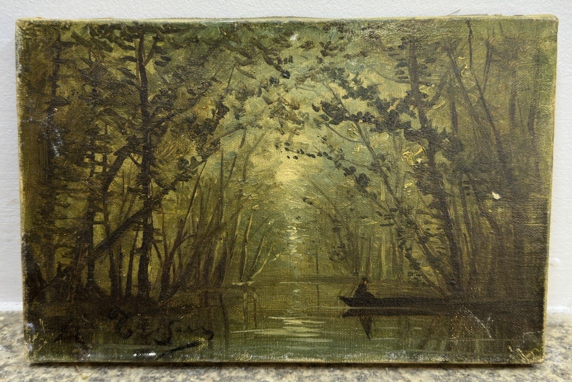 Signed Oil On Canvas Painting, Barbizon School Landscape (Camille COROT)