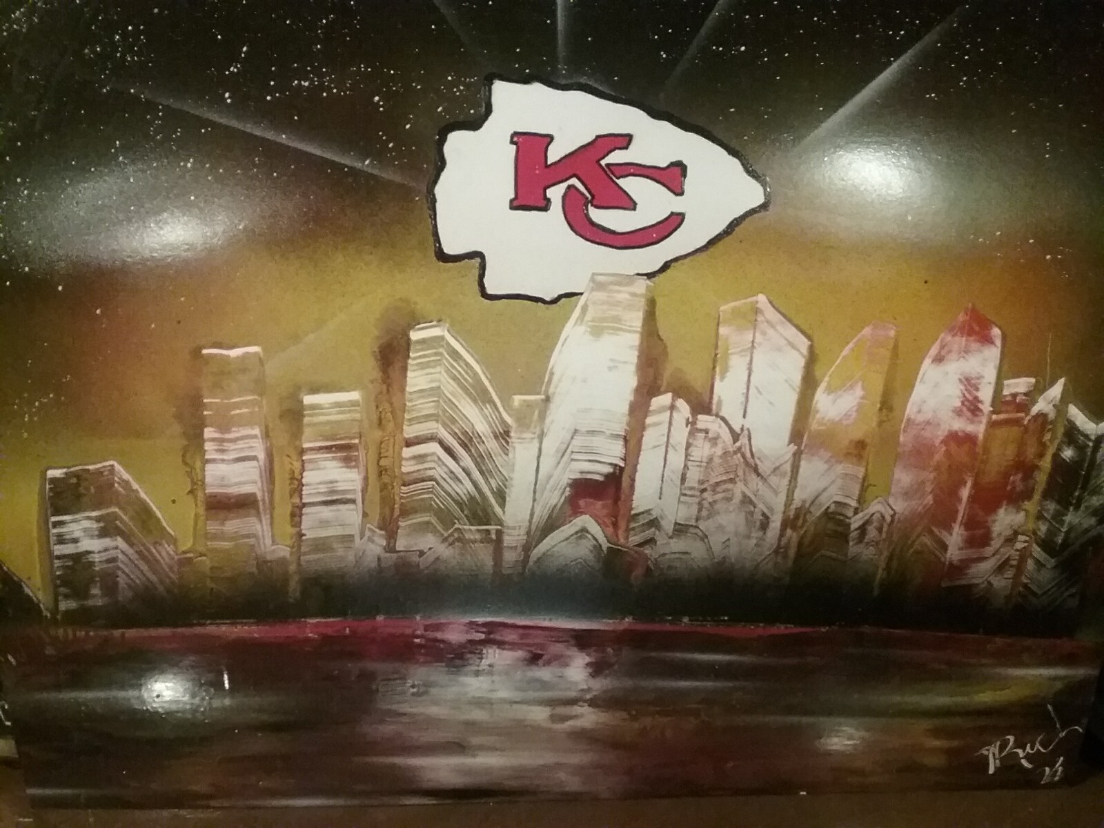 Kansas City Chiefs Skyline Spray Paint Original